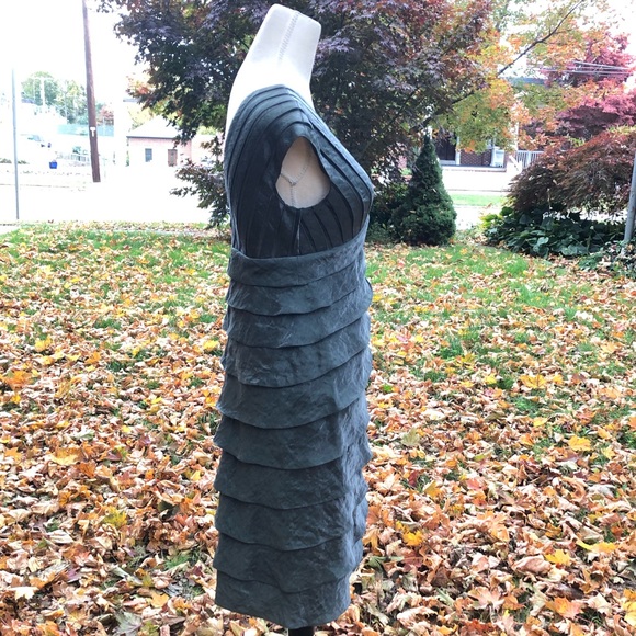 ‼️WEEKEND SALE‼️ Caché☀️Olive green shimmery dress - Picture 6 of 11